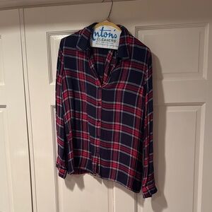 Plaid Button-Up Shirt